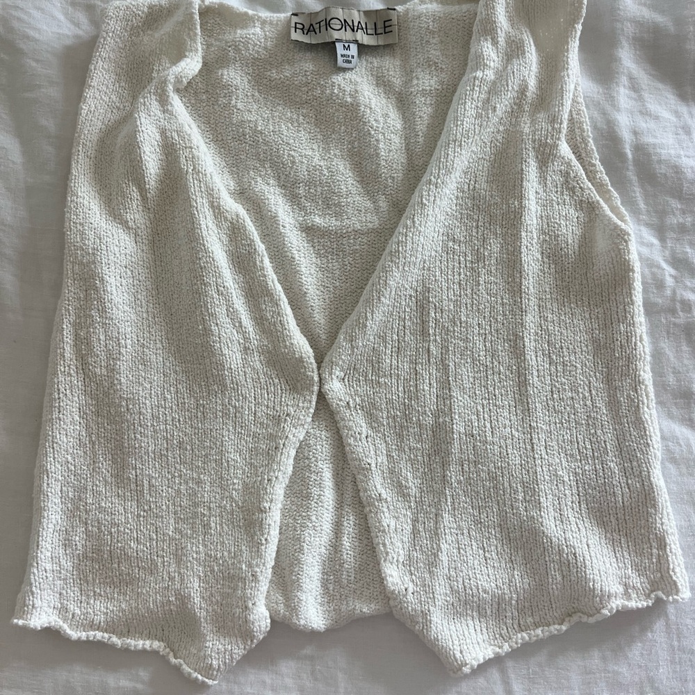 Rationalle Cream Knit Vest